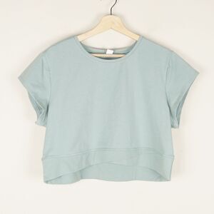 NEW Old Navy Green Powerchill Cropped Cross Front T Shirt Womens Sz XXL